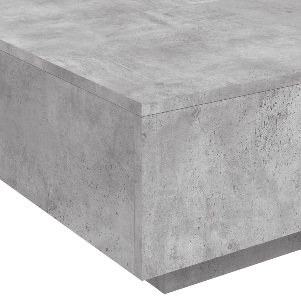 Tavolino Salotto Grigio Cemento 80x80x31 cm Legno Multistrato