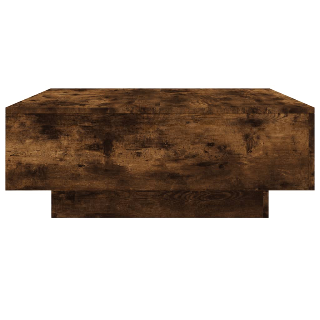 Tavolino da Salotto Rovere Fumo 80x80x31 cm Legno Multistrato | homemem39