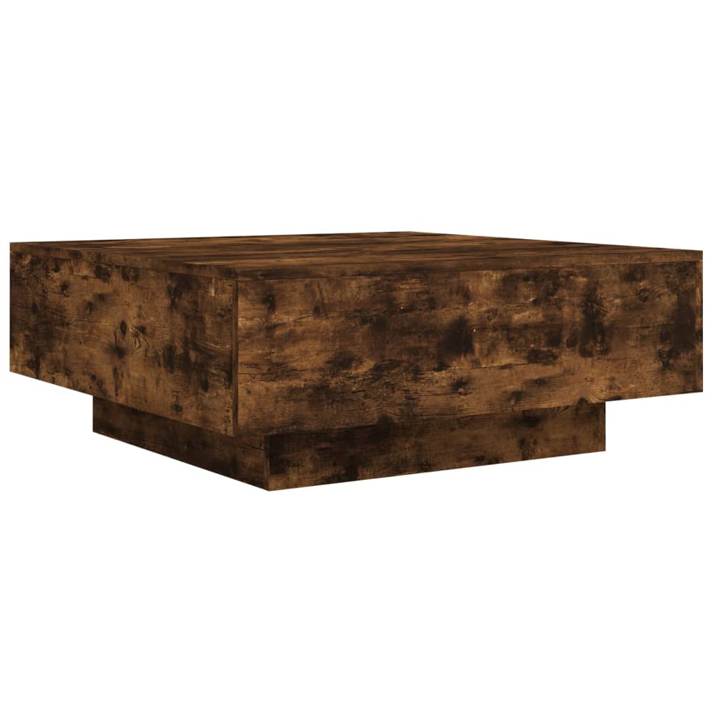 Tavolino da Salotto Rovere Fumo 80x80x31 cm Legno Multistrato