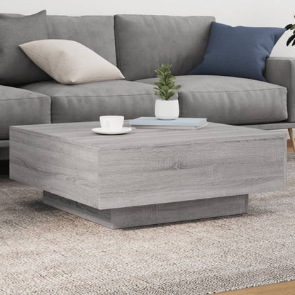 Tavolino da Salotto Grigio Sonoma 80x80x31 cm Legno Multistrato | homemem39