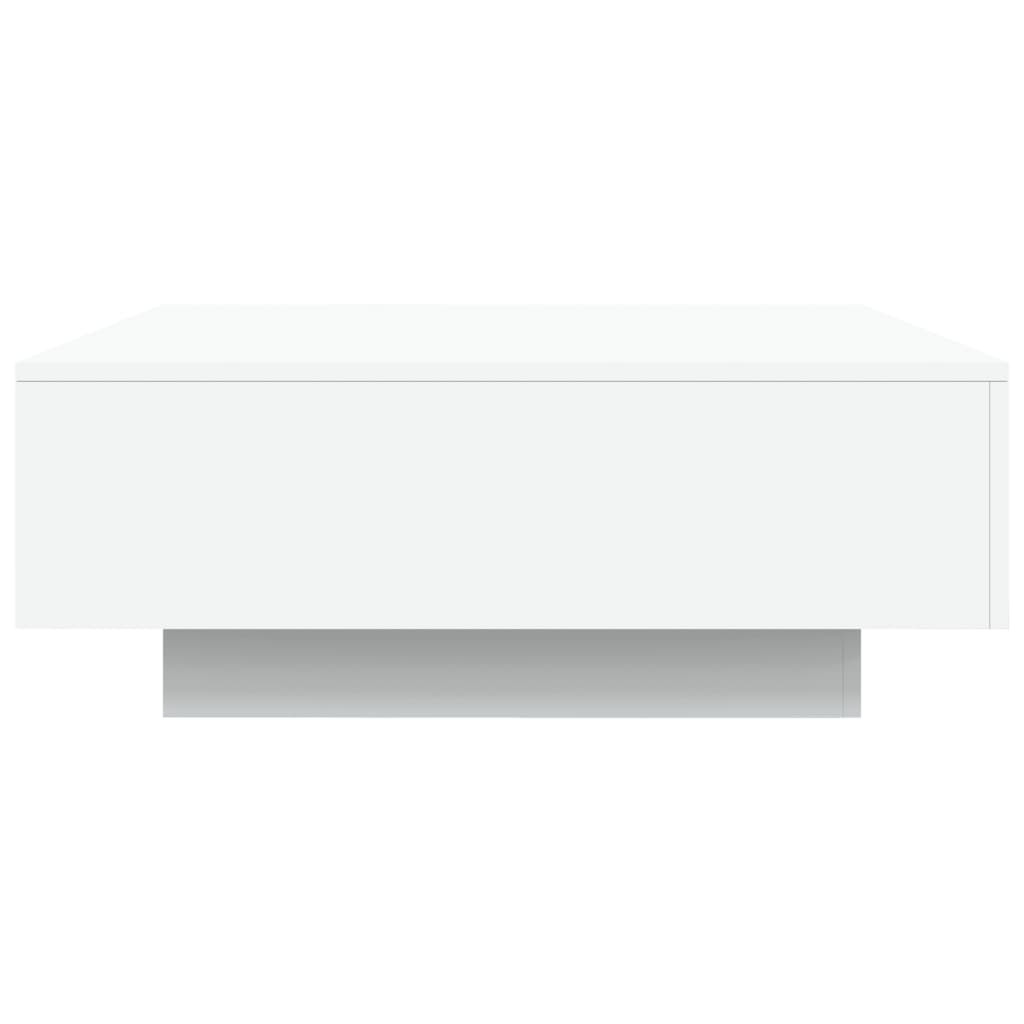 Tavolino da Soggiorno con Luci LED Bianco 80x80x31 cm | homemem39