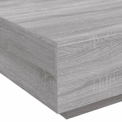 Tavolino da Soggiorno con Luci LED Grigio Sonoma 80x80x31 cm | homemem39