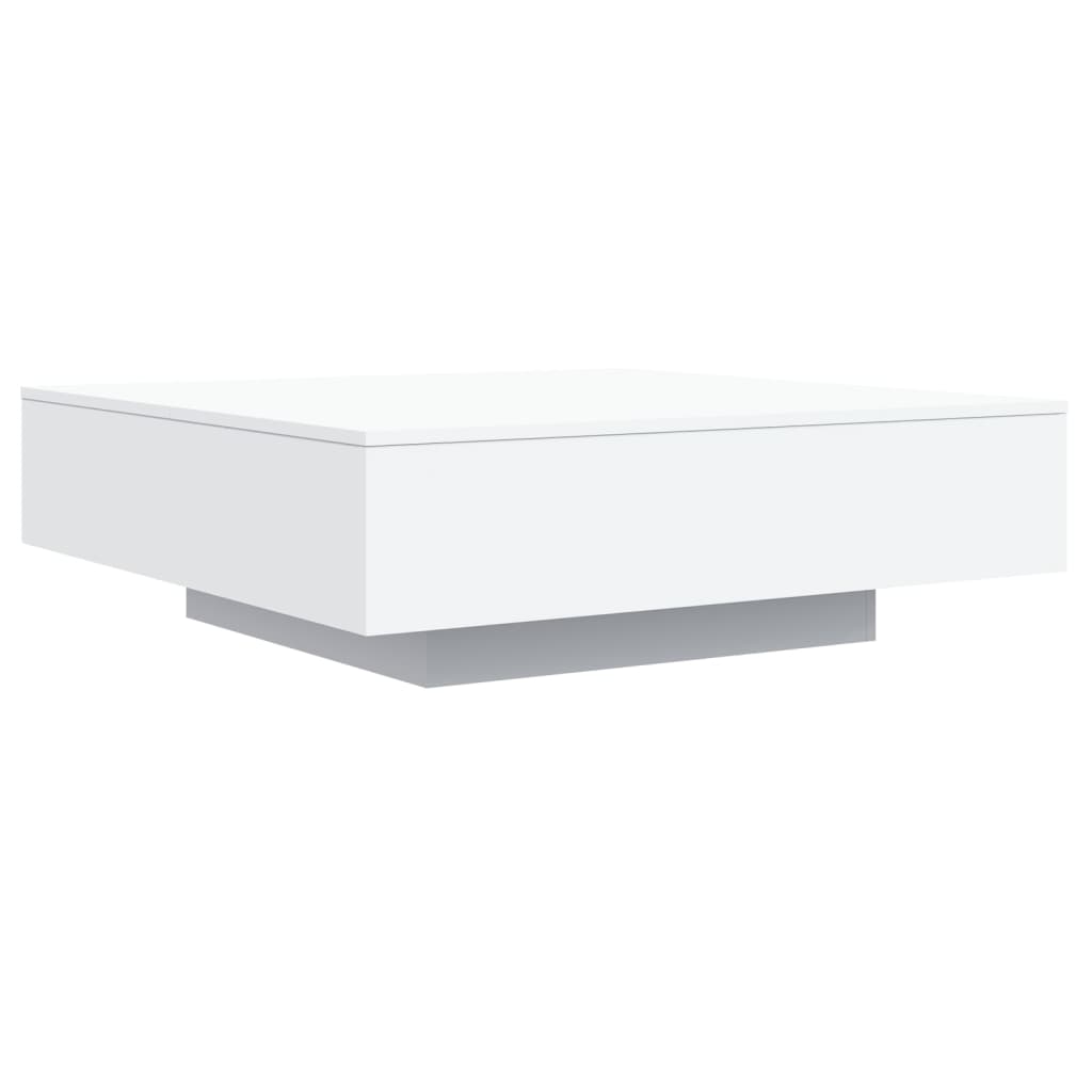 Tavolino da Salotto Bianco 100x100x31 cm in Legno Multistrato | homemem39