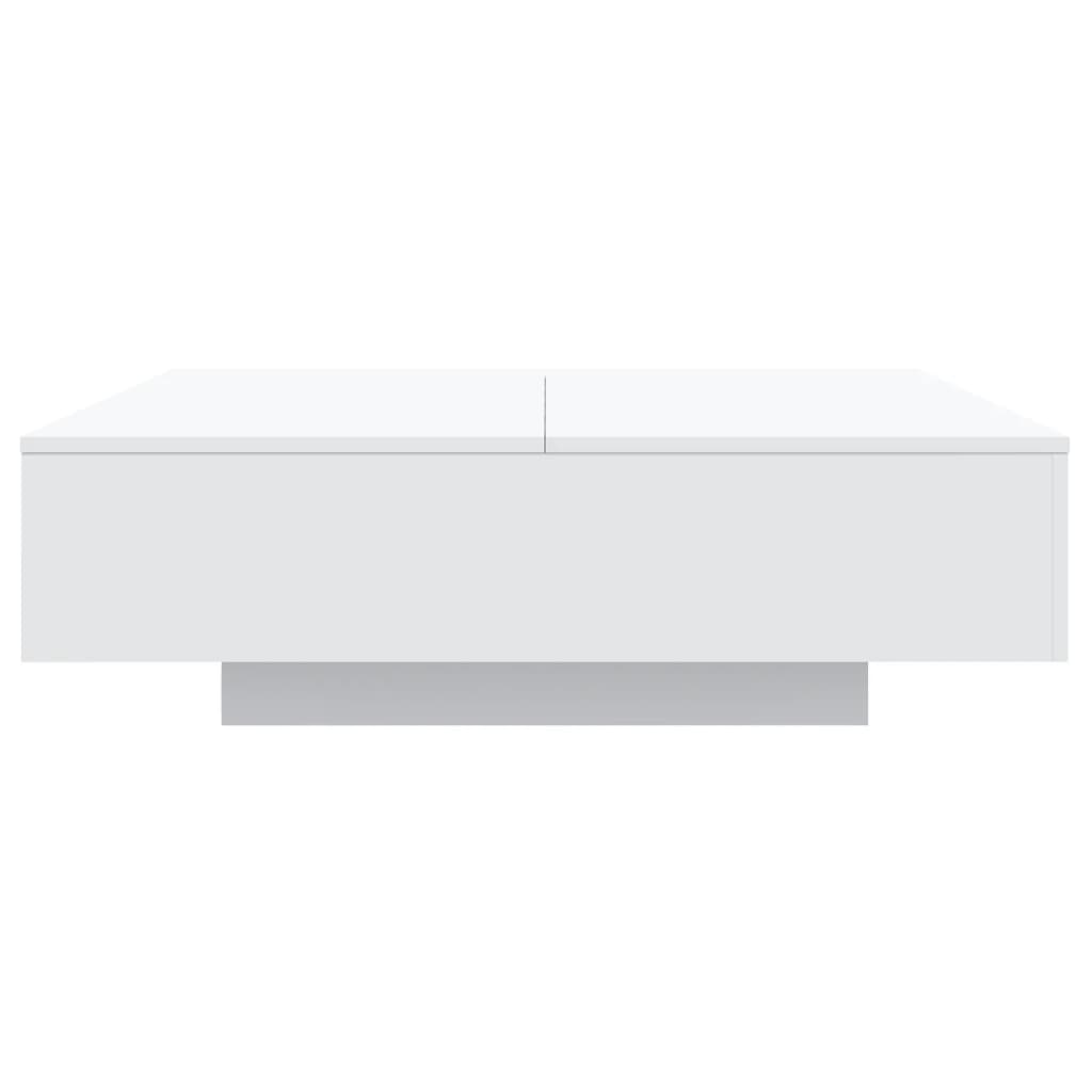 Tavolino da Salotto Bianco 100x100x31 cm in Legno Multistrato | homemem39