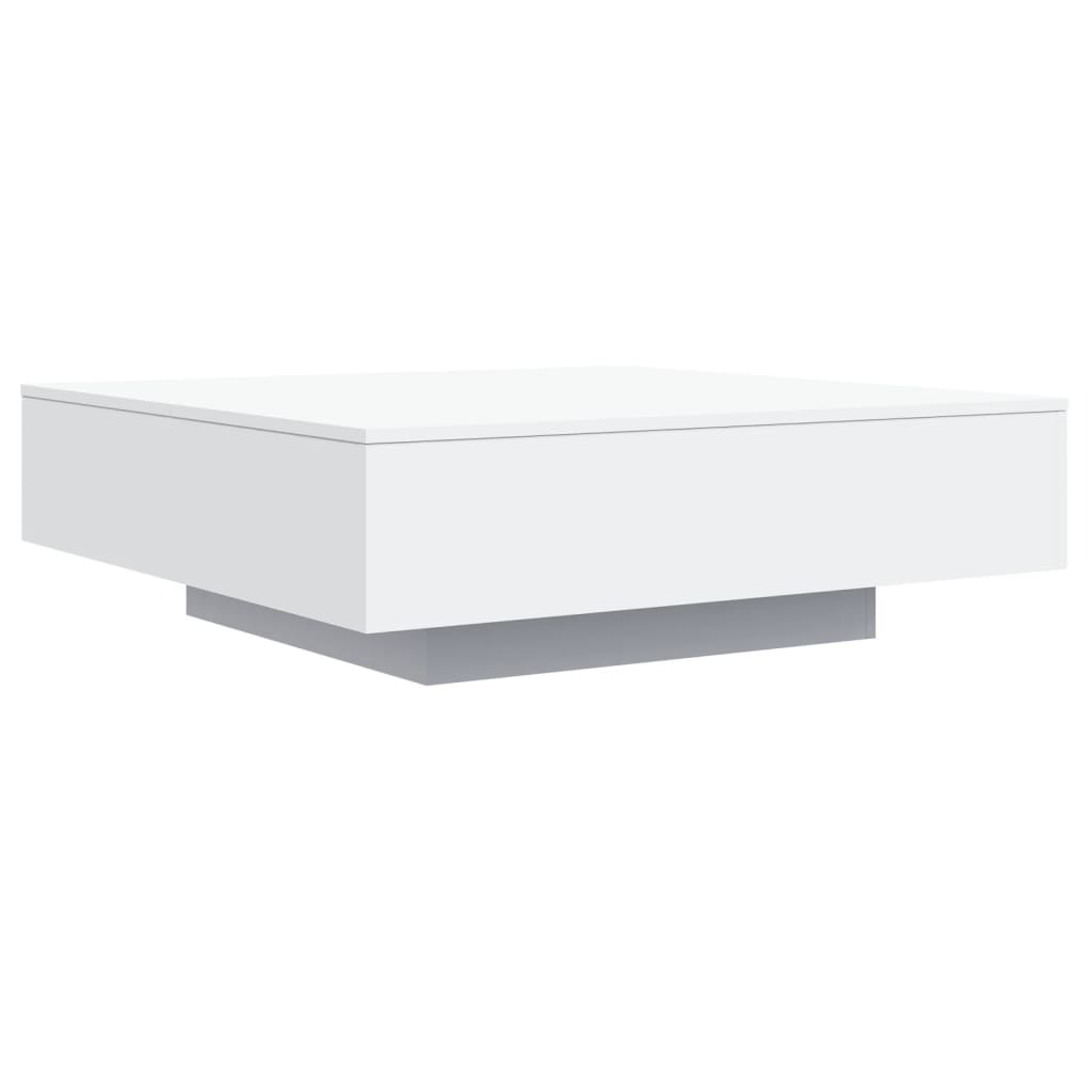 Tavolino da Salotto Bianco 100x100x31 cm in Legno Multistrato | homemem39