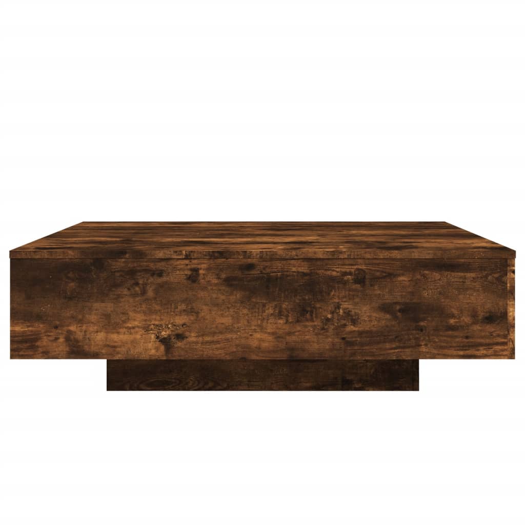 Tavolino da Salotto Rovere Fumo 100x100x31 cm Legno Multistrato