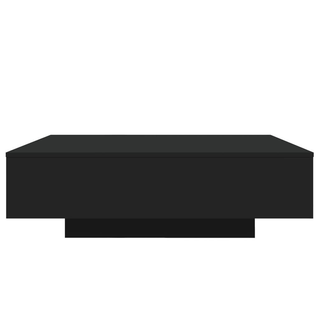 Tavolino da Soggiorno con Luci LED Nero 100x100x31 cm | homemem39