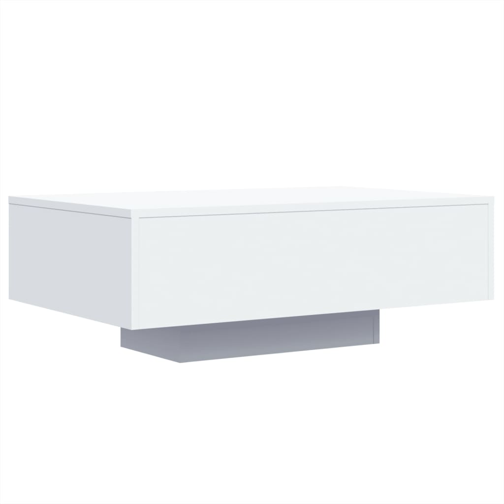 Tavolino da Soggiorno con Luci LED Bianco 85x55x31 cm | homemem39