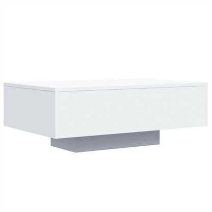 Tavolino da Soggiorno con Luci LED Bianco 85x55x31 cm | homemem39