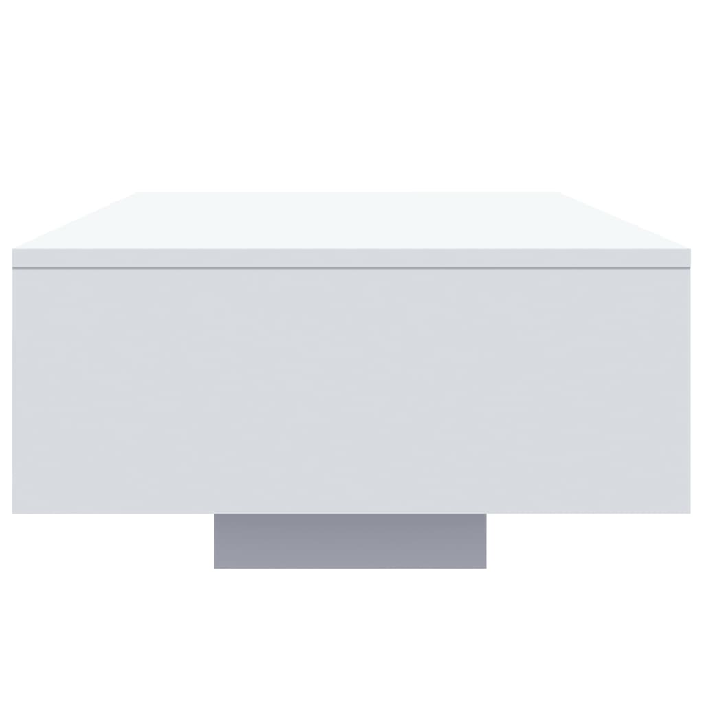 Tavolino da Soggiorno con Luci LED Bianco 85x55x31 cm | homemem39