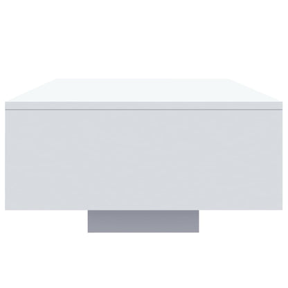 Tavolino da Soggiorno con Luci LED Bianco 85x55x31 cm | homemem39