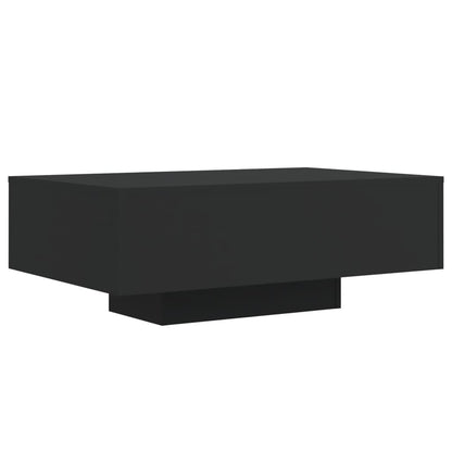 Tavolino da Soggiorno con Luci LED Nero 85x55x31 cm | homemem39