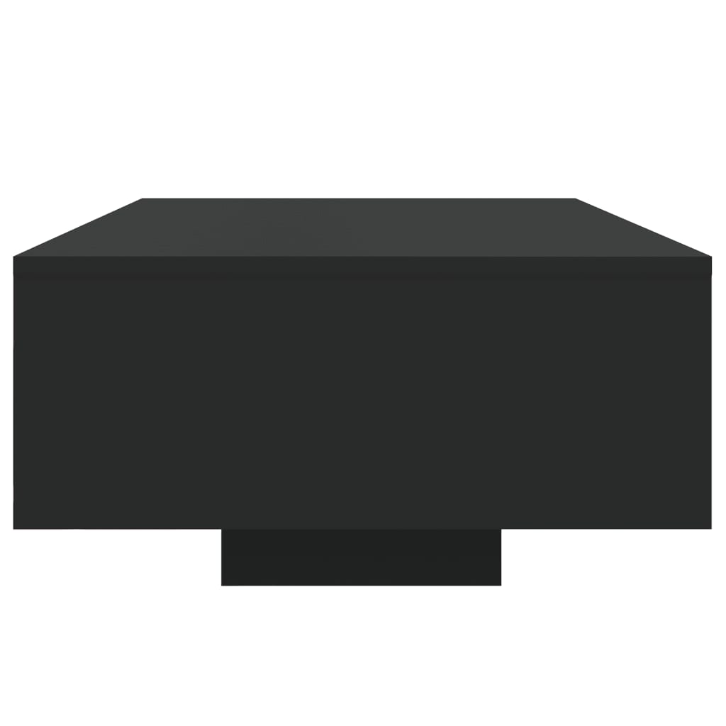 Tavolino da Soggiorno con Luci LED Nero 85x55x31 cm | homemem39