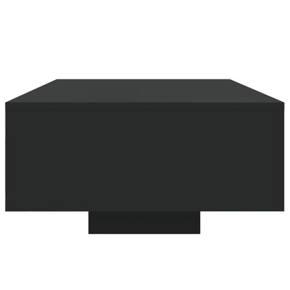 Tavolino da Soggiorno con Luci LED Nero 85x55x31 cm | homemem39