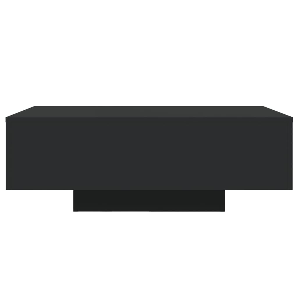 Tavolino da Soggiorno con Luci LED Nero 85x55x31 cm | homemem39