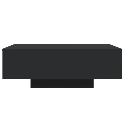 Tavolino da Soggiorno con Luci LED Nero 85x55x31 cm | homemem39