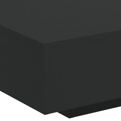 Tavolino da Soggiorno con Luci LED Nero 85x55x31 cm | homemem39
