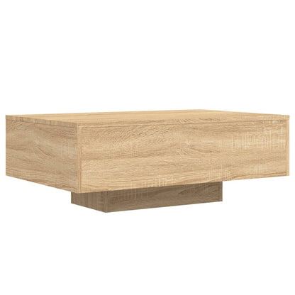 Tavolino da Soggiorno con Luci LED Rovere Sonoma 85x55x31 cm | homemem39