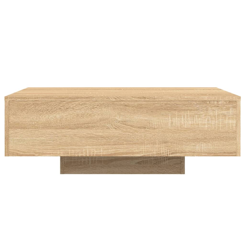 Tavolino da Soggiorno con Luci LED Rovere Sonoma 85x55x31 cm | homemem39