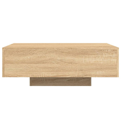 Tavolino da Soggiorno con Luci LED Rovere Sonoma 85x55x31 cm | homemem39