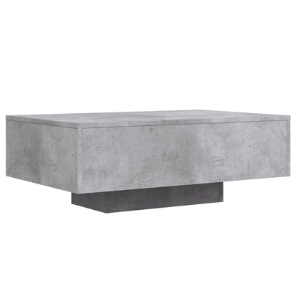 Tavolino da Soggiorno con Luci LED Grigio Cemento 85x55x31 cm | homemem39