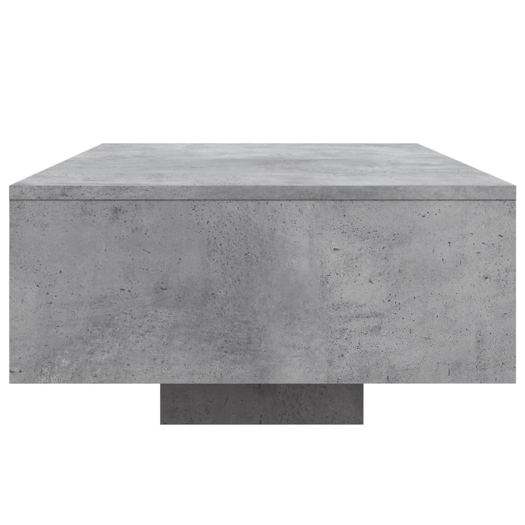 Tavolino da Soggiorno con Luci LED Grigio Cemento 85x55x31 cm | homemem39