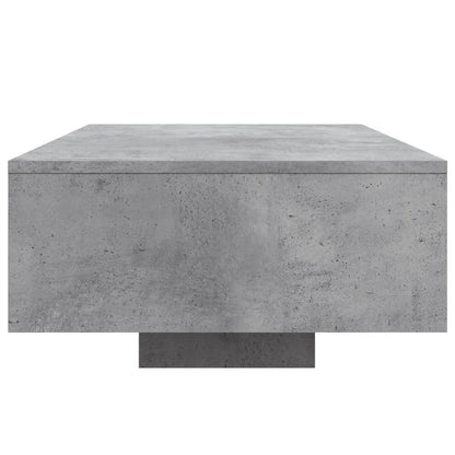 Tavolino da Soggiorno con Luci LED Grigio Cemento 85x55x31 cm | homemem39