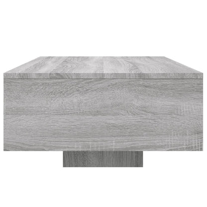 Tavolino da Soggiorno con Luci LED Grigio Sonoma 85x55x31 cm | homemem39