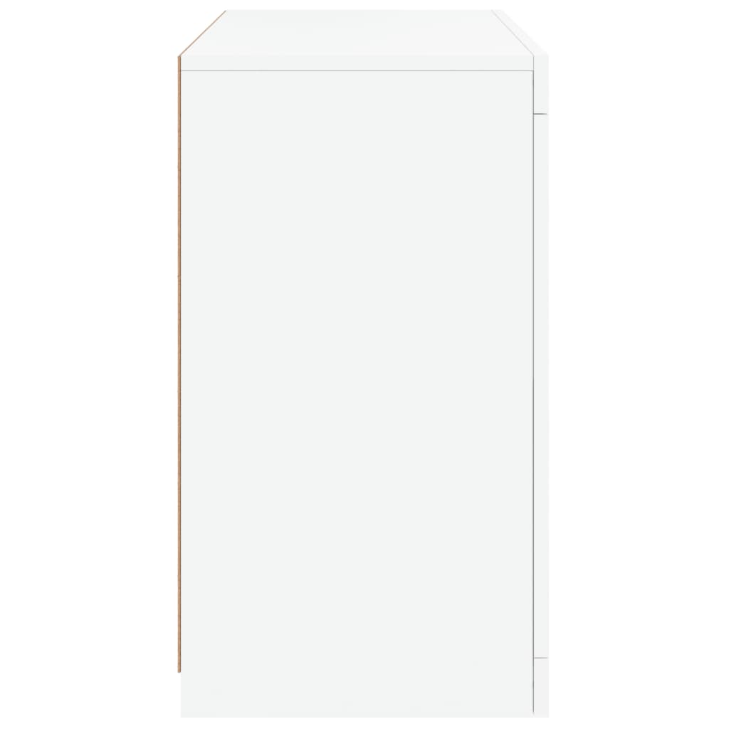 Credenza con Luci LED Bianca 60,5x37x67 cm - homemem39