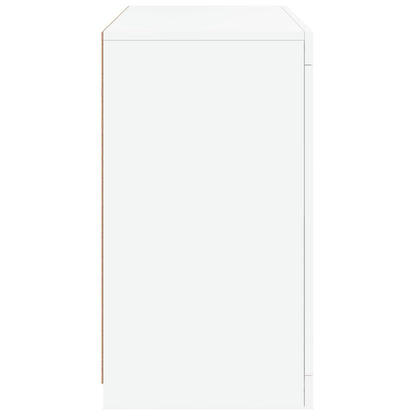 Credenza con Luci LED Bianca 60,5x37x67 cm - homemem39