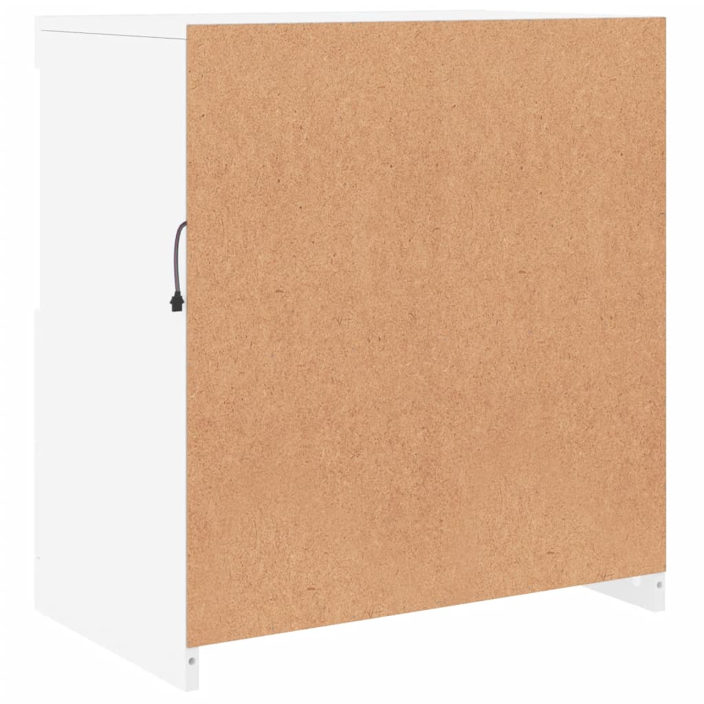 Credenza con Luci LED Bianca 60,5x37x67 cm - homemem39