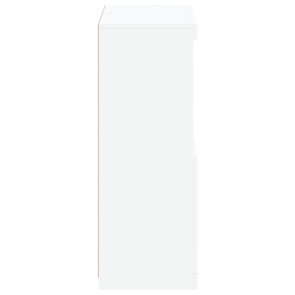 Armadietto con Luci LED Bianco in Legno Multistrato