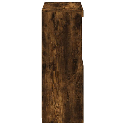 Armadietto con Luci LED Rovere Fumo in Legno Multistrato