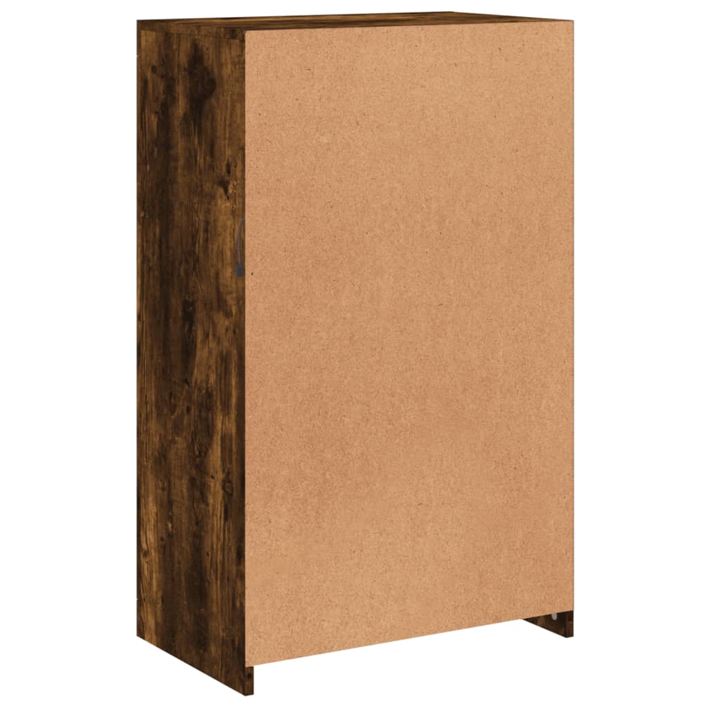 Armadietto con Luci LED Rovere Fumo in Legno Multistrato