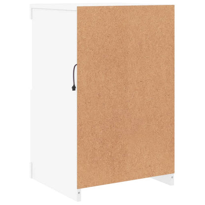 Armadietti con Luci LED 2pz Bianchi in Legno Multistrato - homemem39