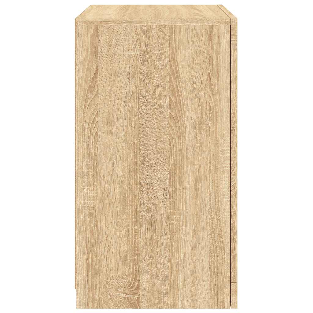 Armadietto con Luci LED Rovere Sonoma in Legno Multistrato