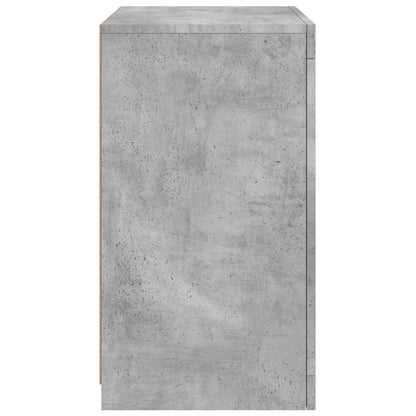Armadietti con Luci LED 2pz Grigio Cemento in Legno Multistrato | homemem39