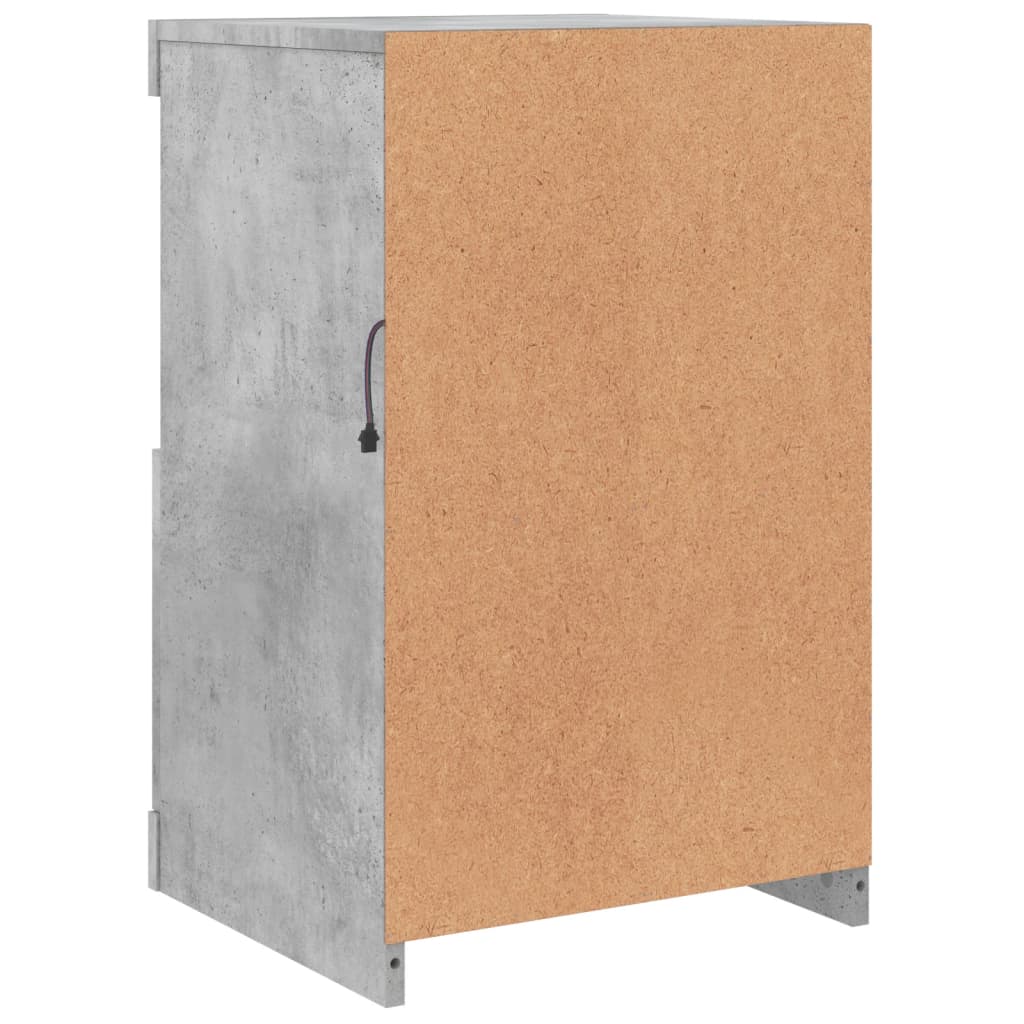 Armadietti con Luci LED 2pz Grigio Cemento in Legno Multistrato | homemem39