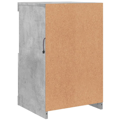 Armadietti con Luci LED 2pz Grigio Cemento in Legno Multistrato | homemem39