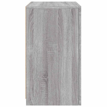 Armadietto con Luci LED Grigio Sonoma in Legno Multistrato