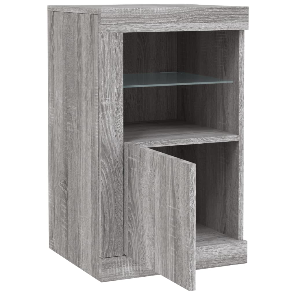 Armadietti con Luci LED 2pz in legno multistrato