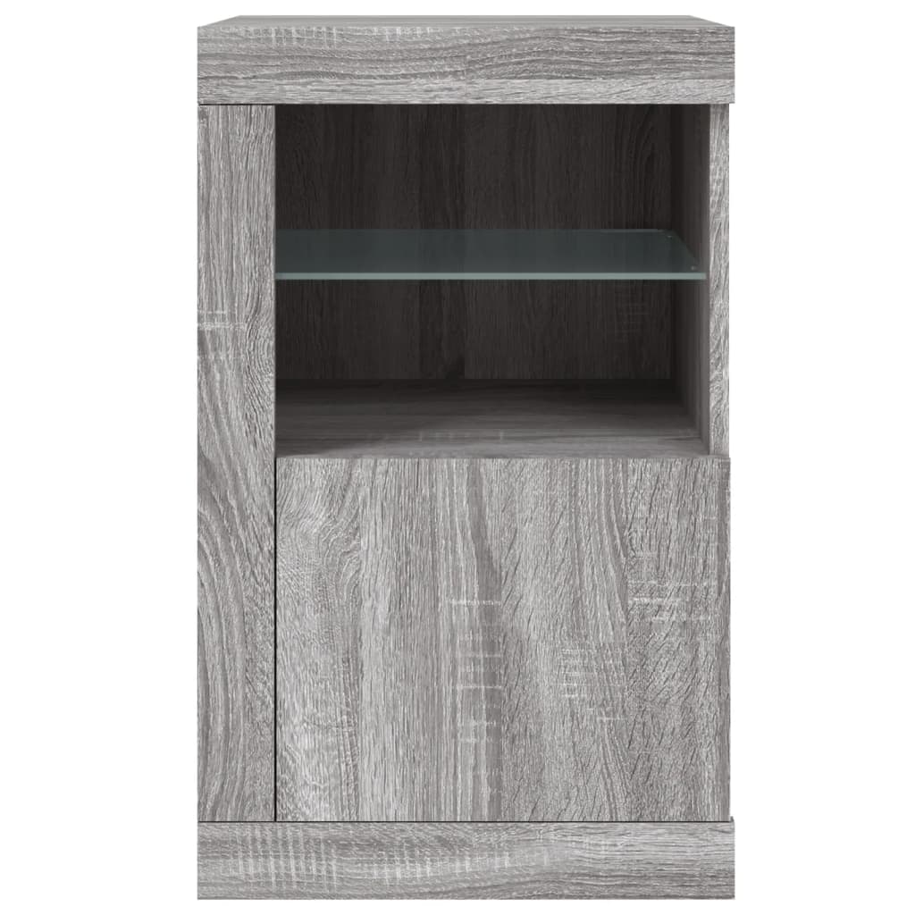 Armadietti con Luci LED 2pz in legno multistrato
