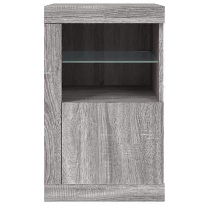 Armadietti con Luci LED 2pz in legno multistrato