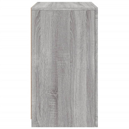 Armadietti con Luci LED 2pz Grigio Sonoma in Legno Multistrato