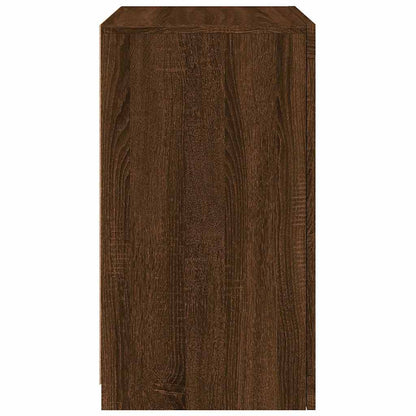 Armadietto con Luci LED Rovere Marrone in Legno Multistrato