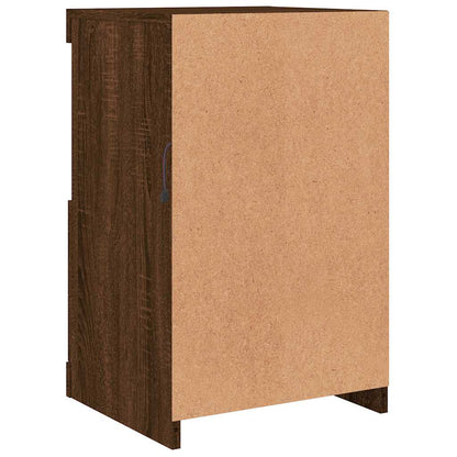 Armadietto con Luci LED Rovere Marrone in Legno Multistrato
