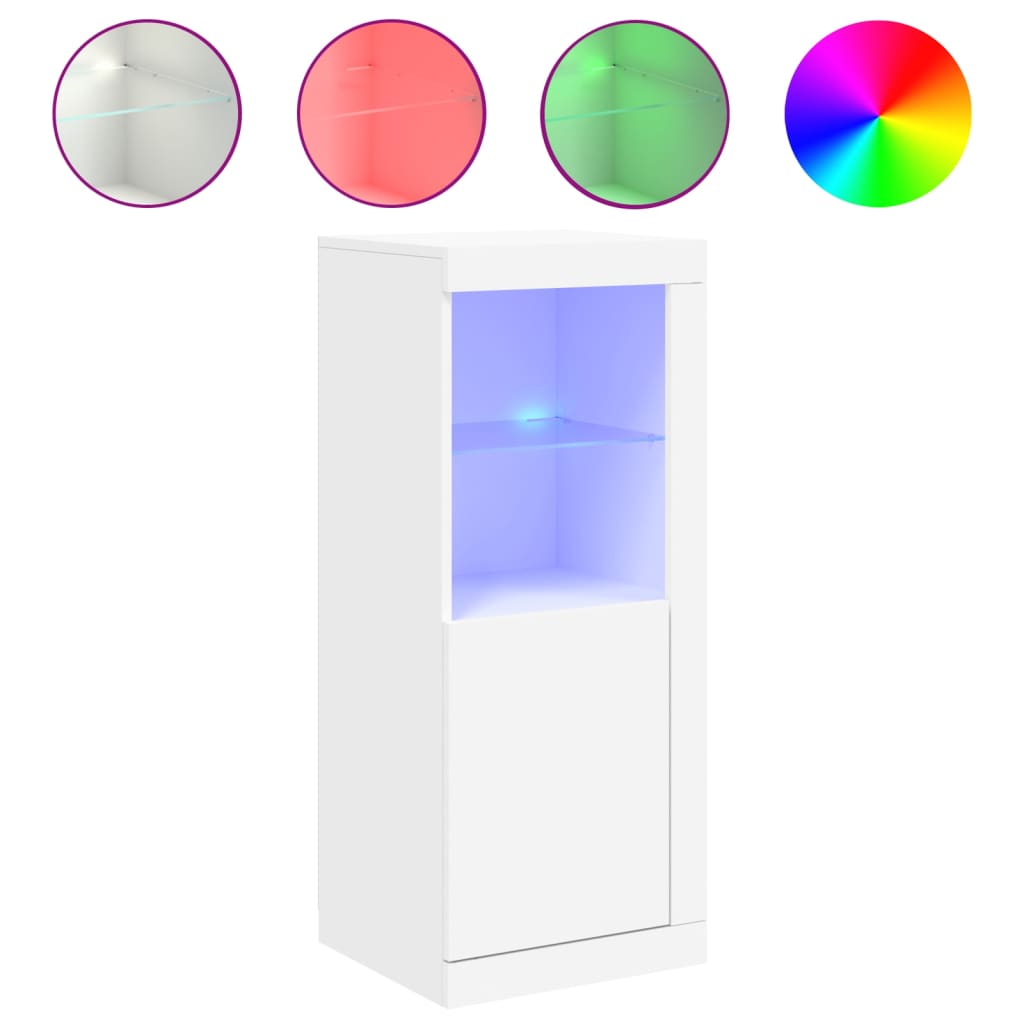 Credenza con Luci LED Bianca 41x37x100 cm - homemem39