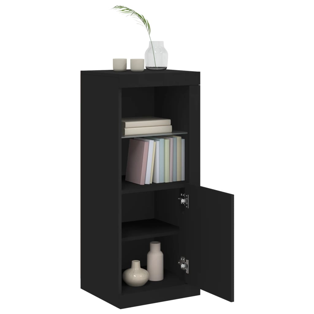 Credenza con Luci LED Nera 41x37x100 cm - homemem39
