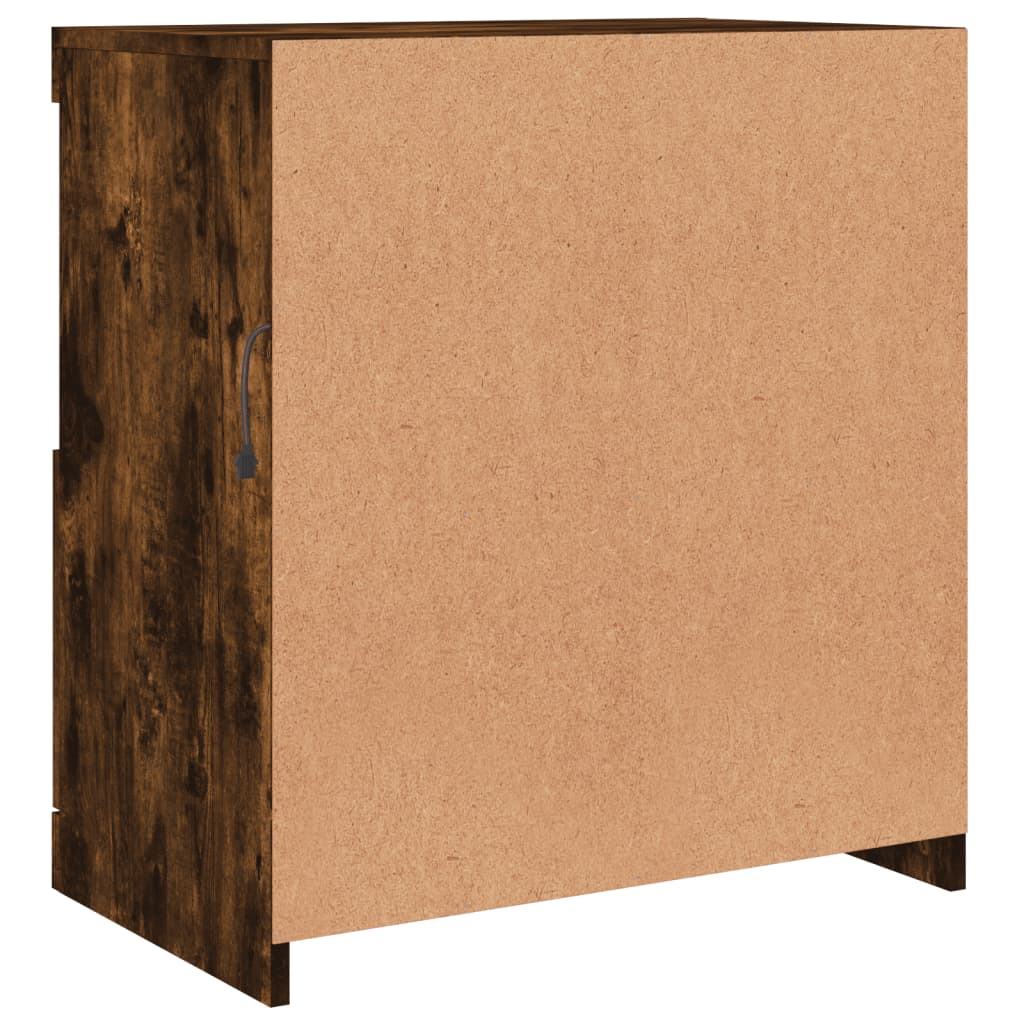 Credenza con Luci LED Rovere Fumo 60x37x67 cm - homemem39