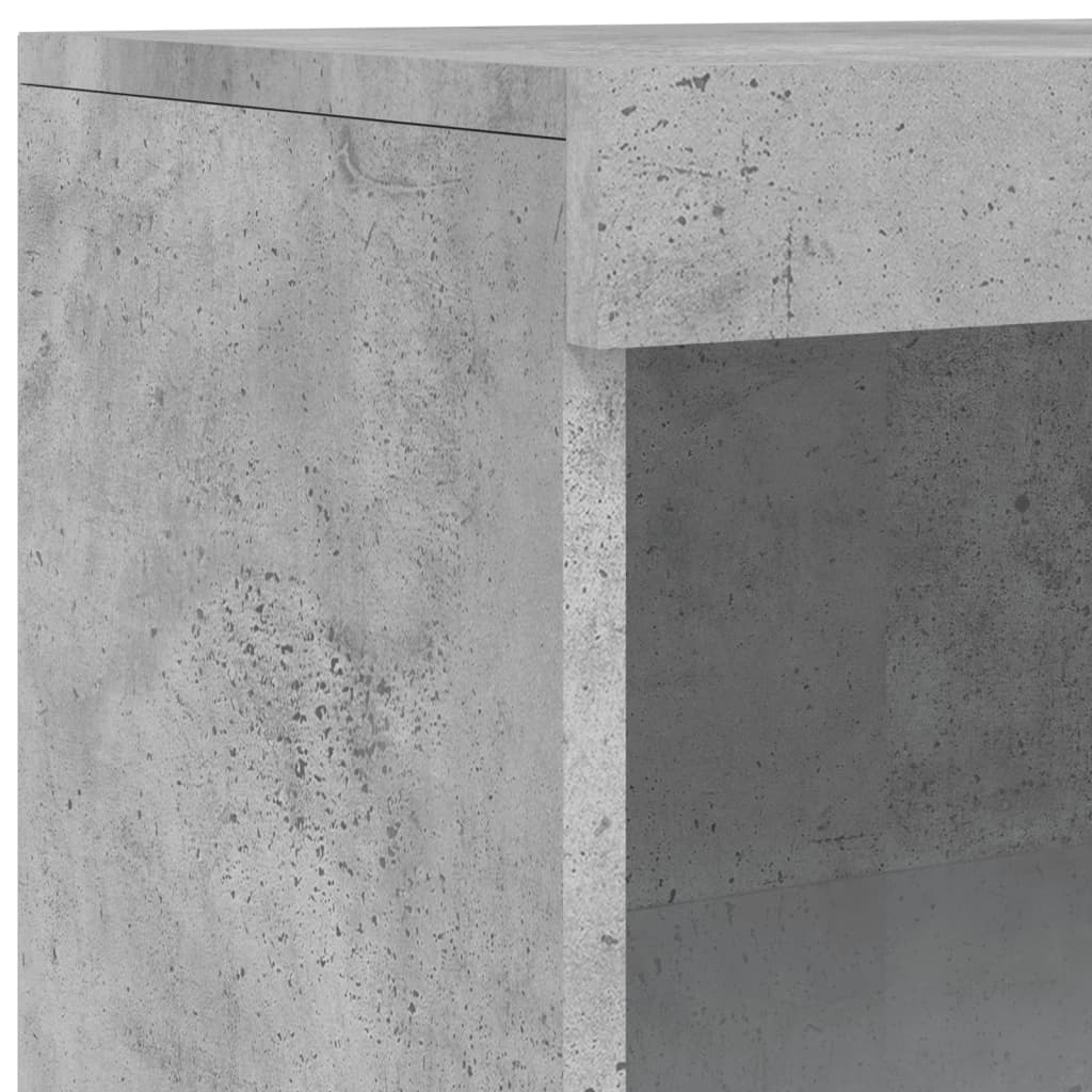 Credenza con Luci LED Grigio Cemento 60,5x37x100 cm